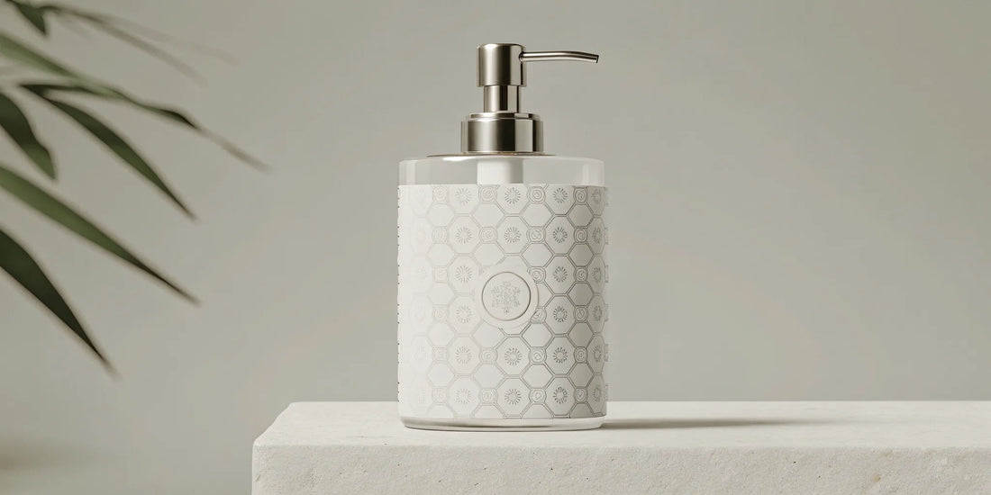 Premium refillable hand soap dispenser with a modern design.