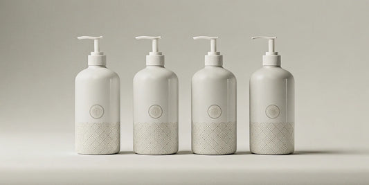 Elegant white pump bottles of the best Diptyque hand soap dupes.