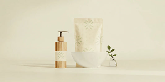 A refill soap pouch ready to fill a reusable dispenser, reducing plastic bottle waste.