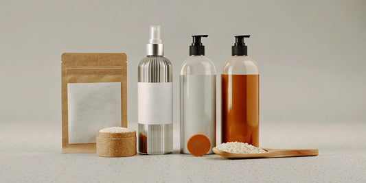 Low-waste hand soap refills in pouches, bars, and dispenser bottles.