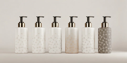 Six of the best refillable soap dispenser bottles in modern, neutral-colored styles.