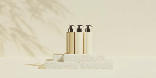 A selection of affordable Aesop body wash alternatives in minimalist bottles.