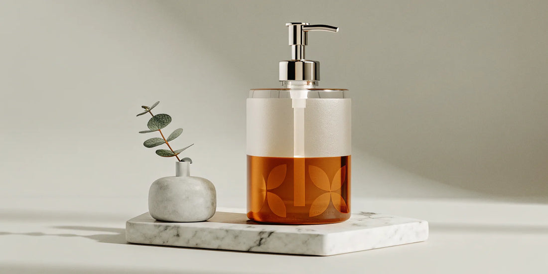 One of the best Aesop hand soap dupes in a stylish amber pump bottle.