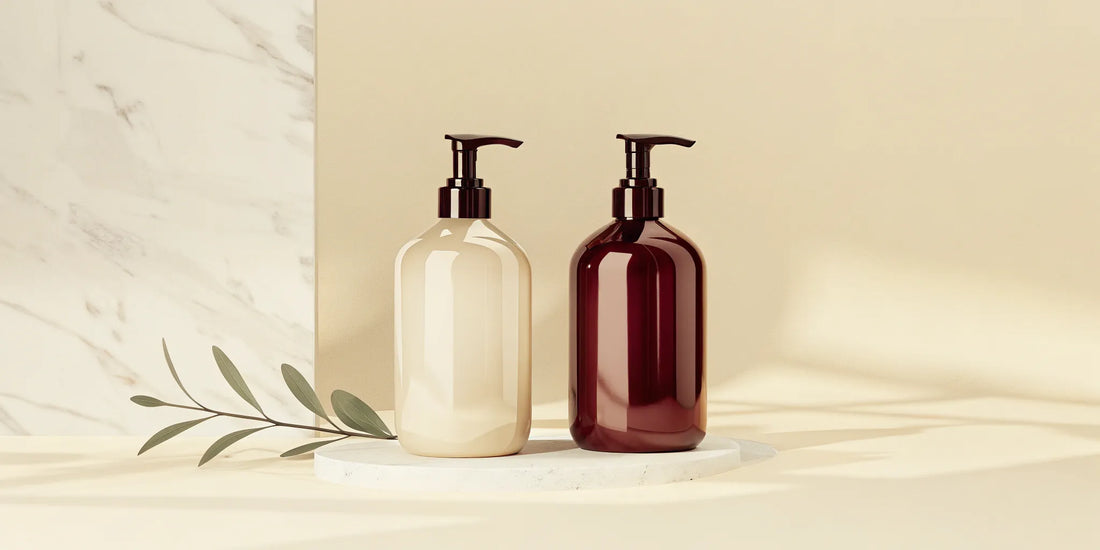 Best refillable soap dispensers in beige and amber for a stylish, sustainable home.