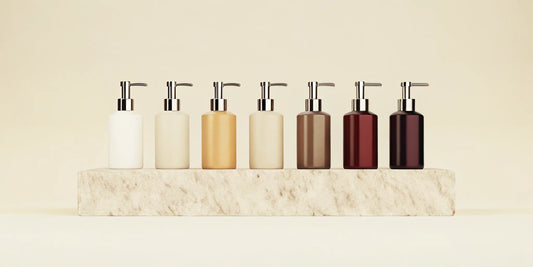 A collection of the best bathroom soap dispenser bottles in various styles and colors.