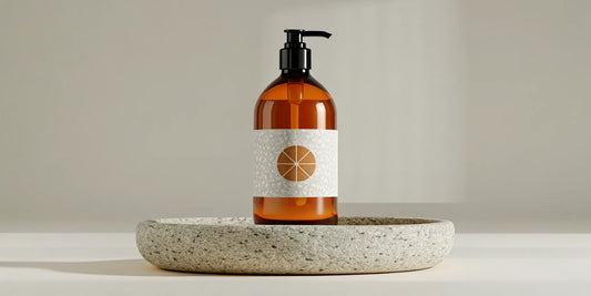 Non toxic hand soap in a premium bathroom with botanical ingredients
