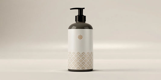 A bottle of body wash from a refill system, a top choice in consumer reviews.