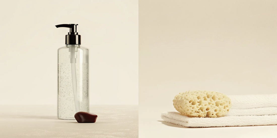 Body wash in a pump bottle vs a classic bar of soap.