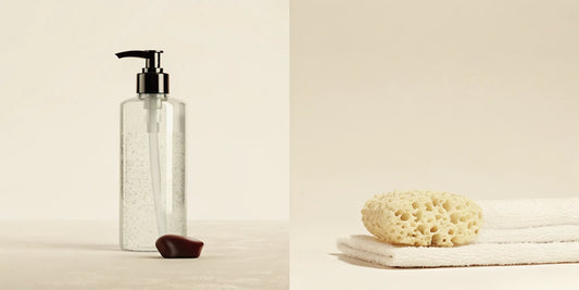 Body wash in a pump bottle vs a classic bar of soap.