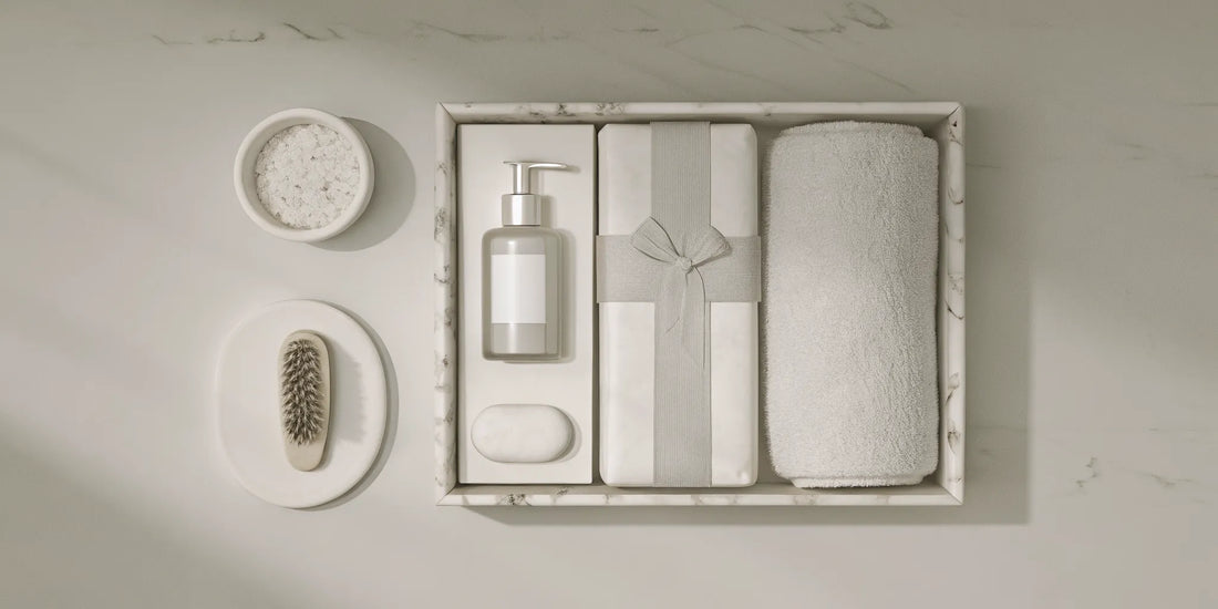 An elegant hand soap gift set with lotion and soap, a perfect luxury gift idea.