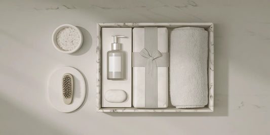 An elegant hand soap gift set with lotion and soap, a perfect luxury gift idea.