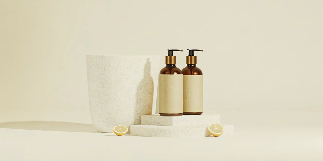 Plastic free hand soap alternatives with refillable dispensers and kraft paper pouches