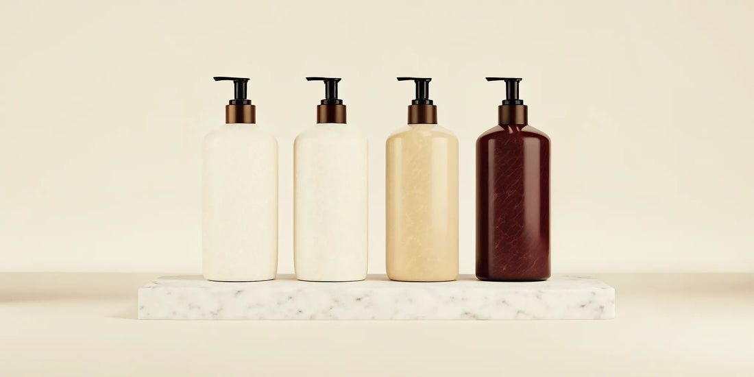 Several bottles of top-rated body wash for sensitive skin.