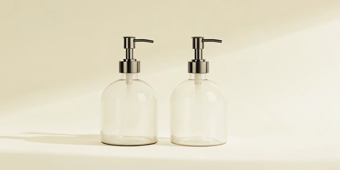 The benefits of reusable soap dispensers are clear with these two modern pump bottles.