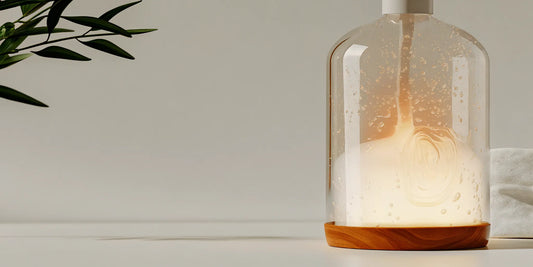 A hand soap dispenser filled with a quality GMP certified soap refill.