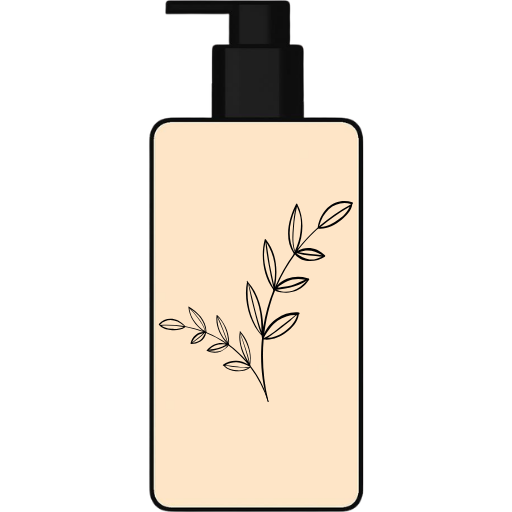 A beautiful flower icon displayed in an AEP shaped bottle in transparent background